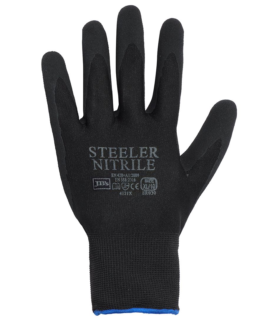 JB’s STEELER SANDY NITRILE GLOVE (12PK)