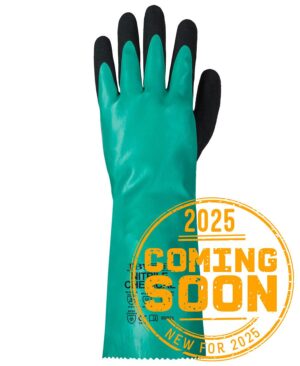 JB's TYPE A NITRILE CHEMICAL GLOVE GREEN/BLACK-M