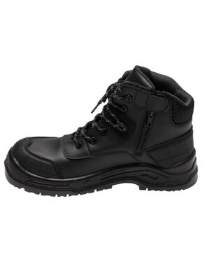 JB's CYBORG ZIP SAFETY BOOT BLACK