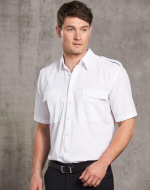 Unisex epaulette shirt ,short sleeve.