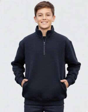 Kids' 1/2 Zip Collar Fleecy Sweat