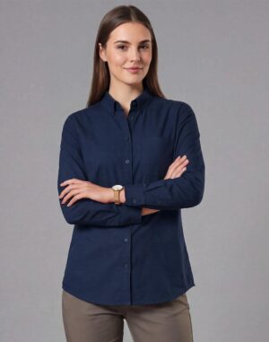 Ladies' Smart Casual Cotton Blend L/S Shirt