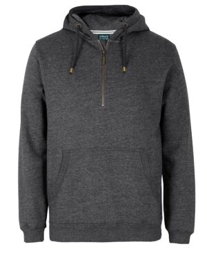 C of C BRASS 1/2 ZIP HOODIE GRAPHITE MARLE - 2XS