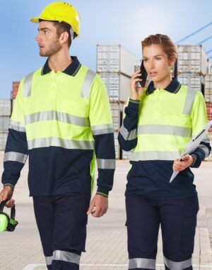 Biomotion Segmented Truedry L/S Safety Polo